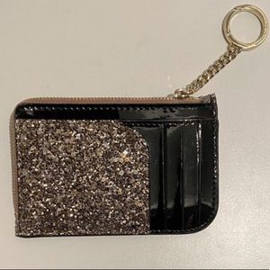 Gold katespade card wallet